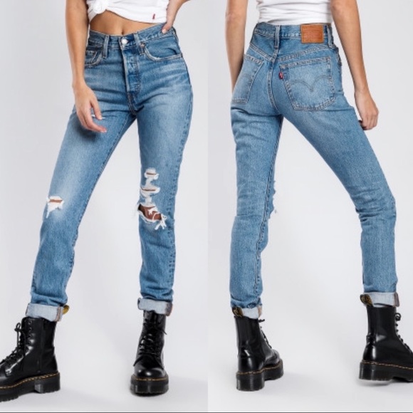 Levi's Denim - Levi’s- NWT 501 High Rise Distressed Skinny Jeans